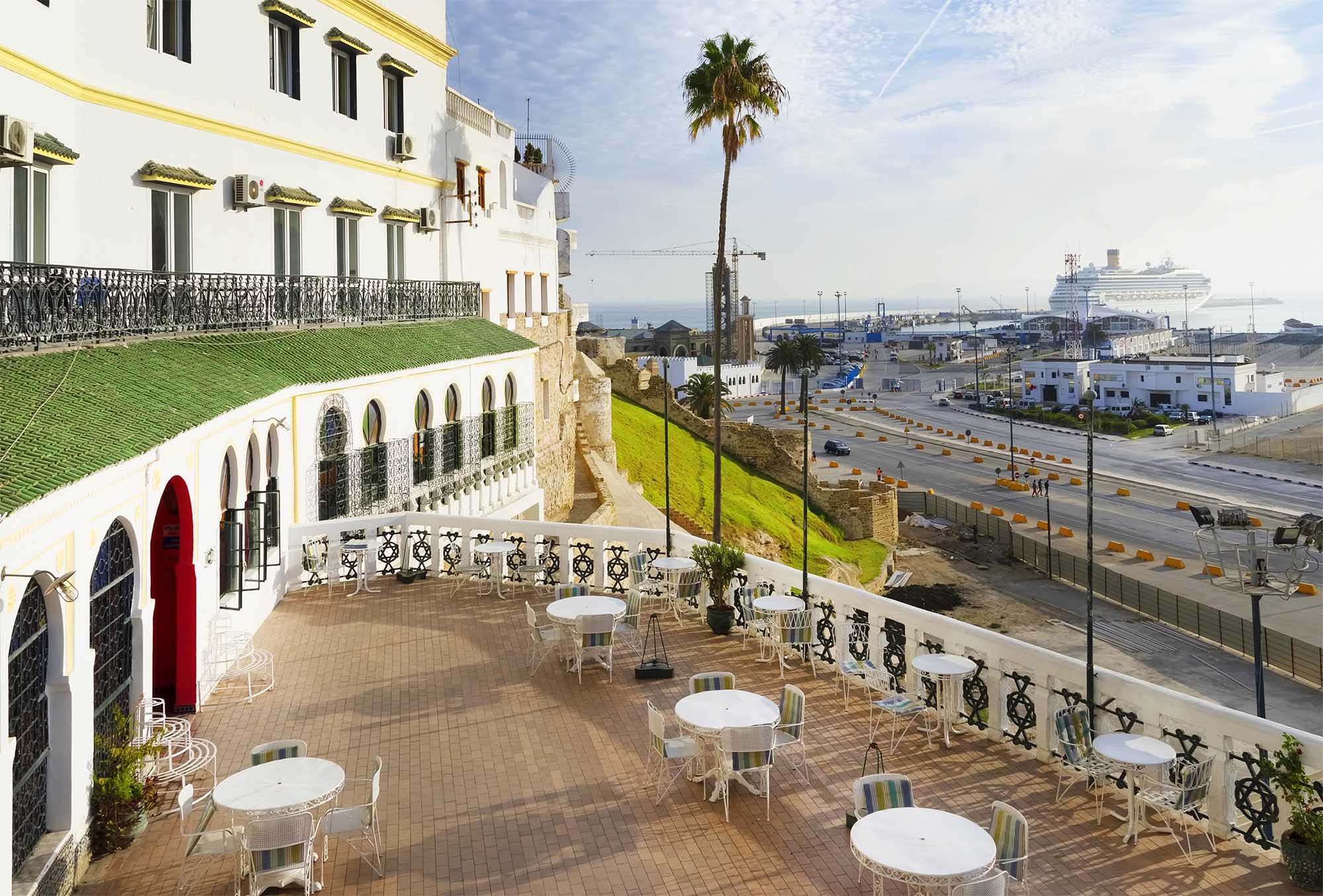 Tangier city and port, coastal landscape, Morocco, Africa