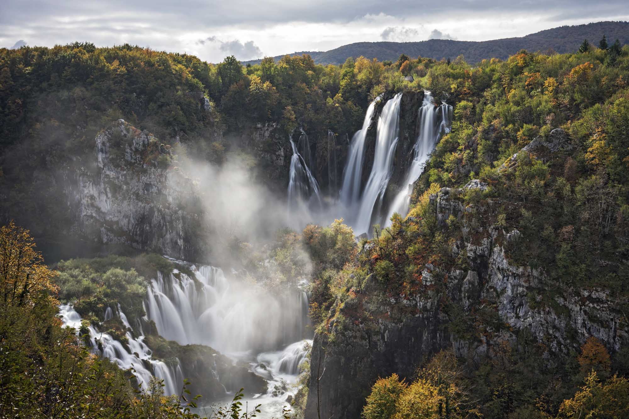 Waterfalls in National Park Plitvice Lakes