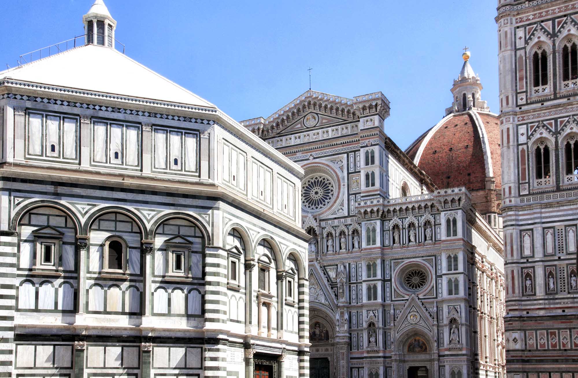 Baptistery of San Giovanni and the Dome of Basilica di Santa Maria del Fiore.