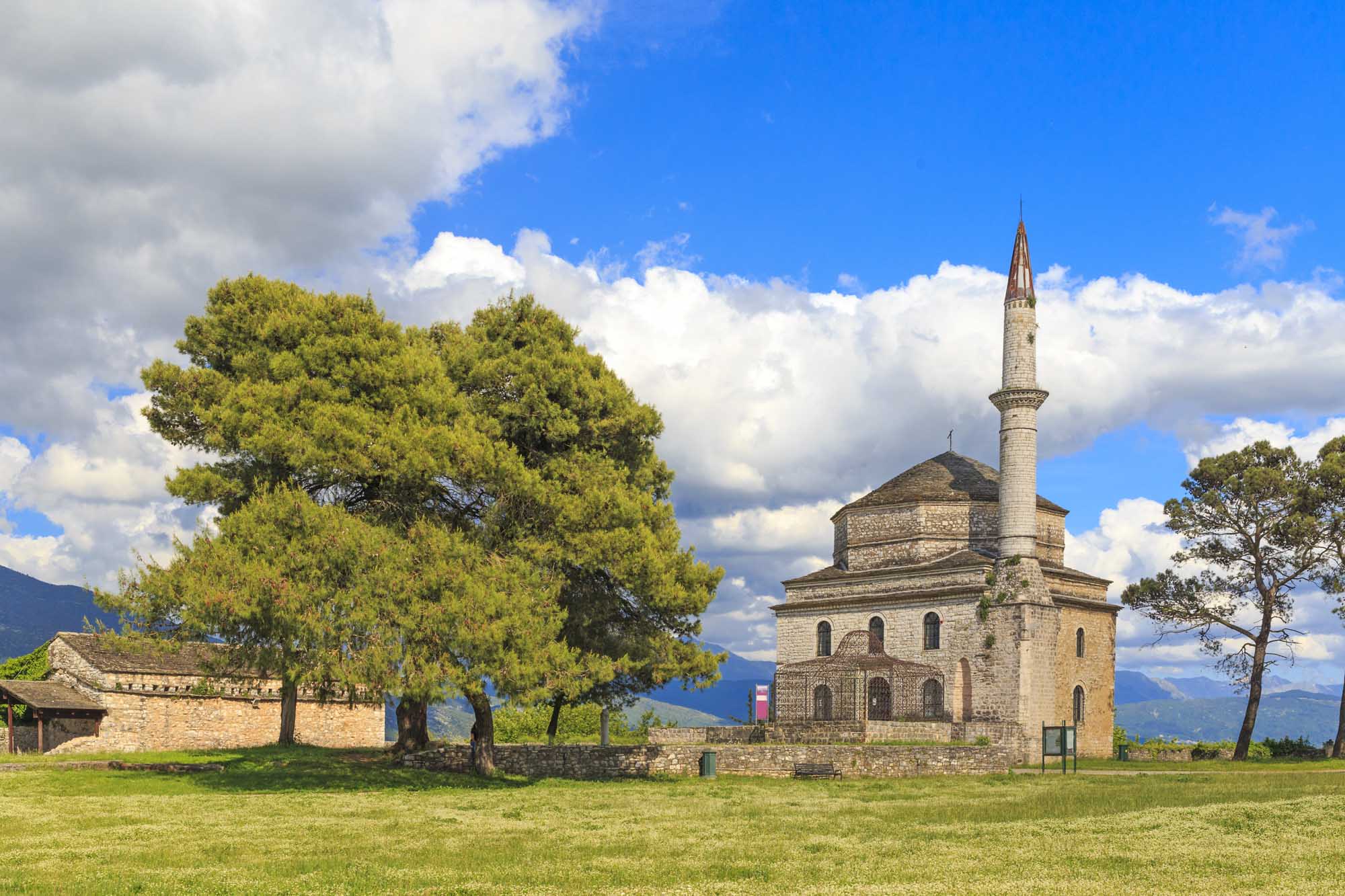 Ioannina city mosque, colors spring