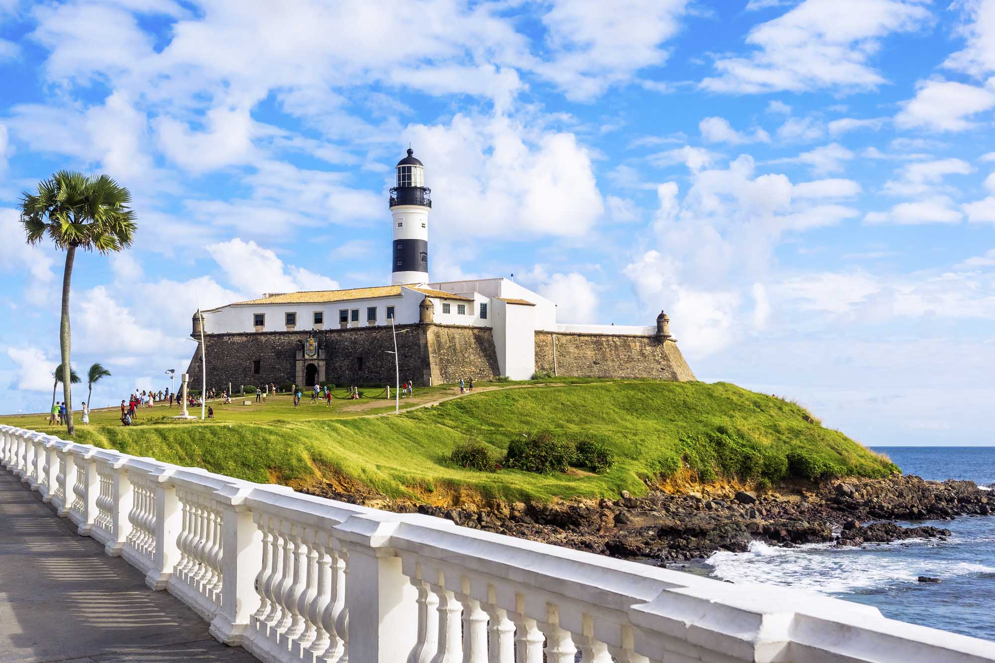 Farol da Barra Lighthouse in Salvador da Bahia, Brazil.