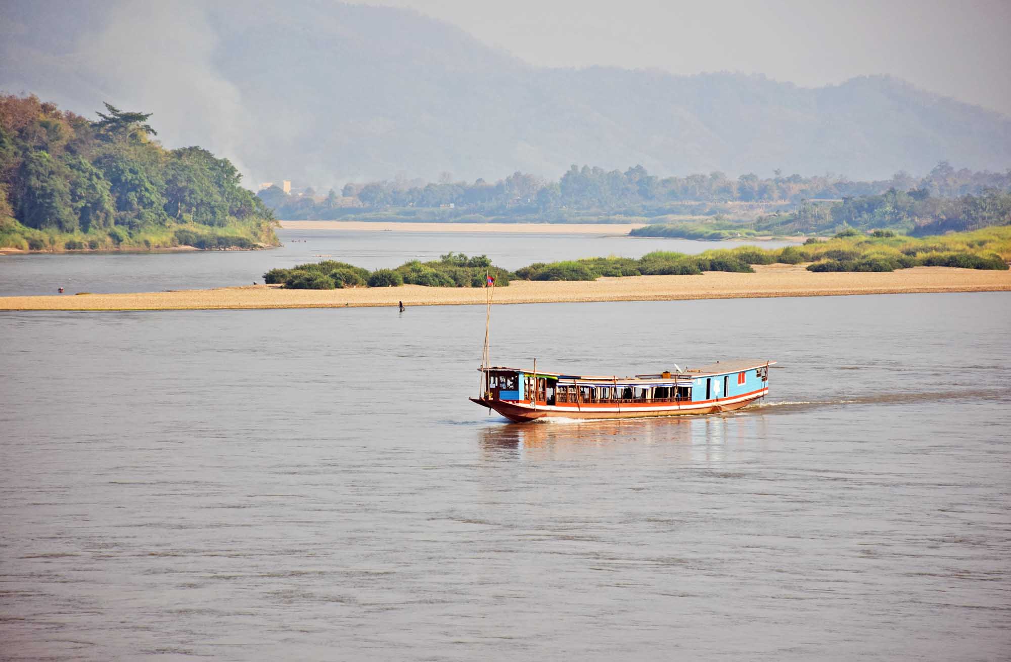 passenger ships on Mekong river, Chiang Saen, Chiang Rai, northern of Thailand