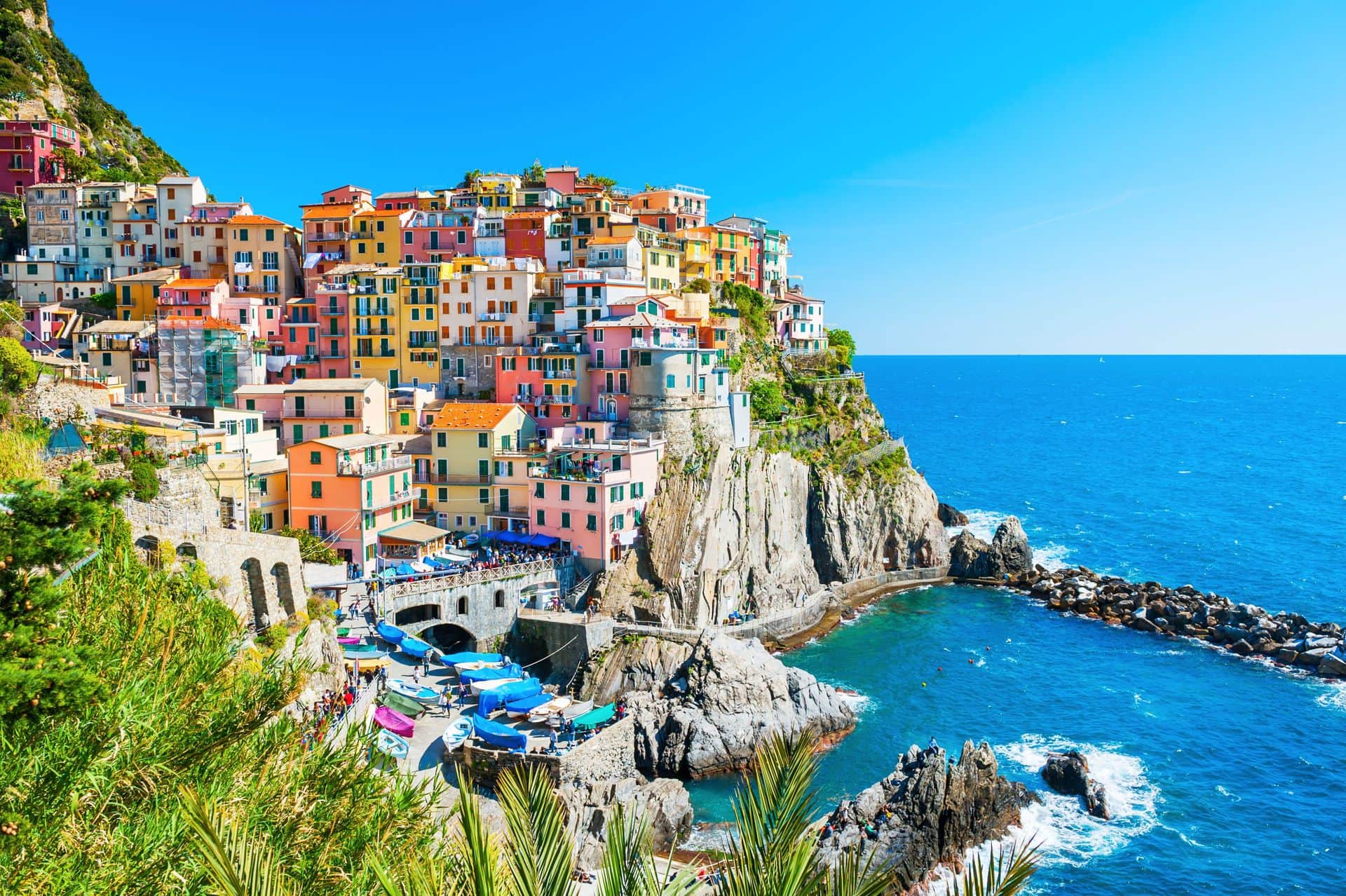 Beautiful view of Manarola town, Cinque Terre, Liguria, Italy