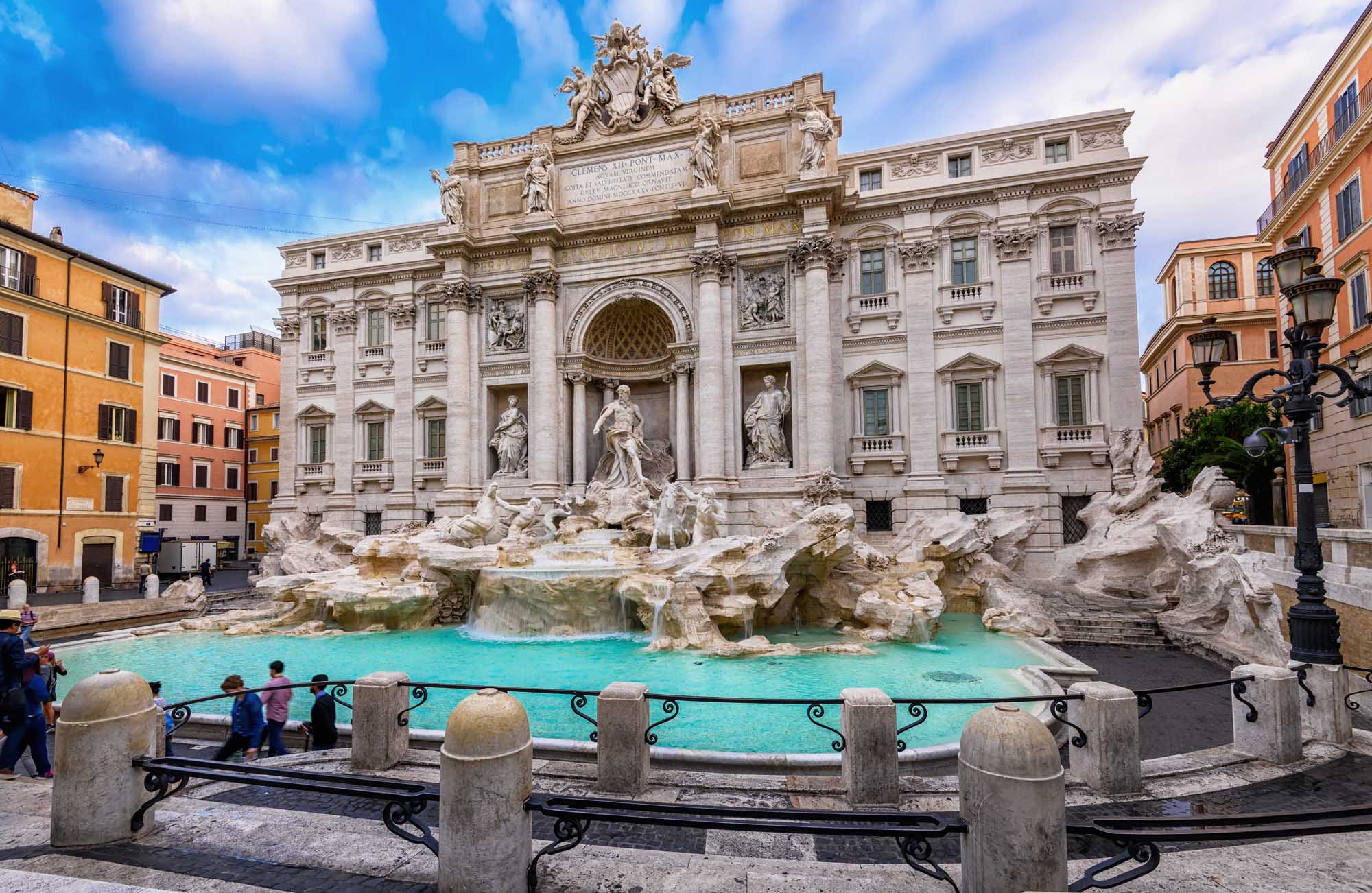 Trevi Fountain (Fontana di Trevi) in Rome, Italy. Trevi is most famous fountain of Rome