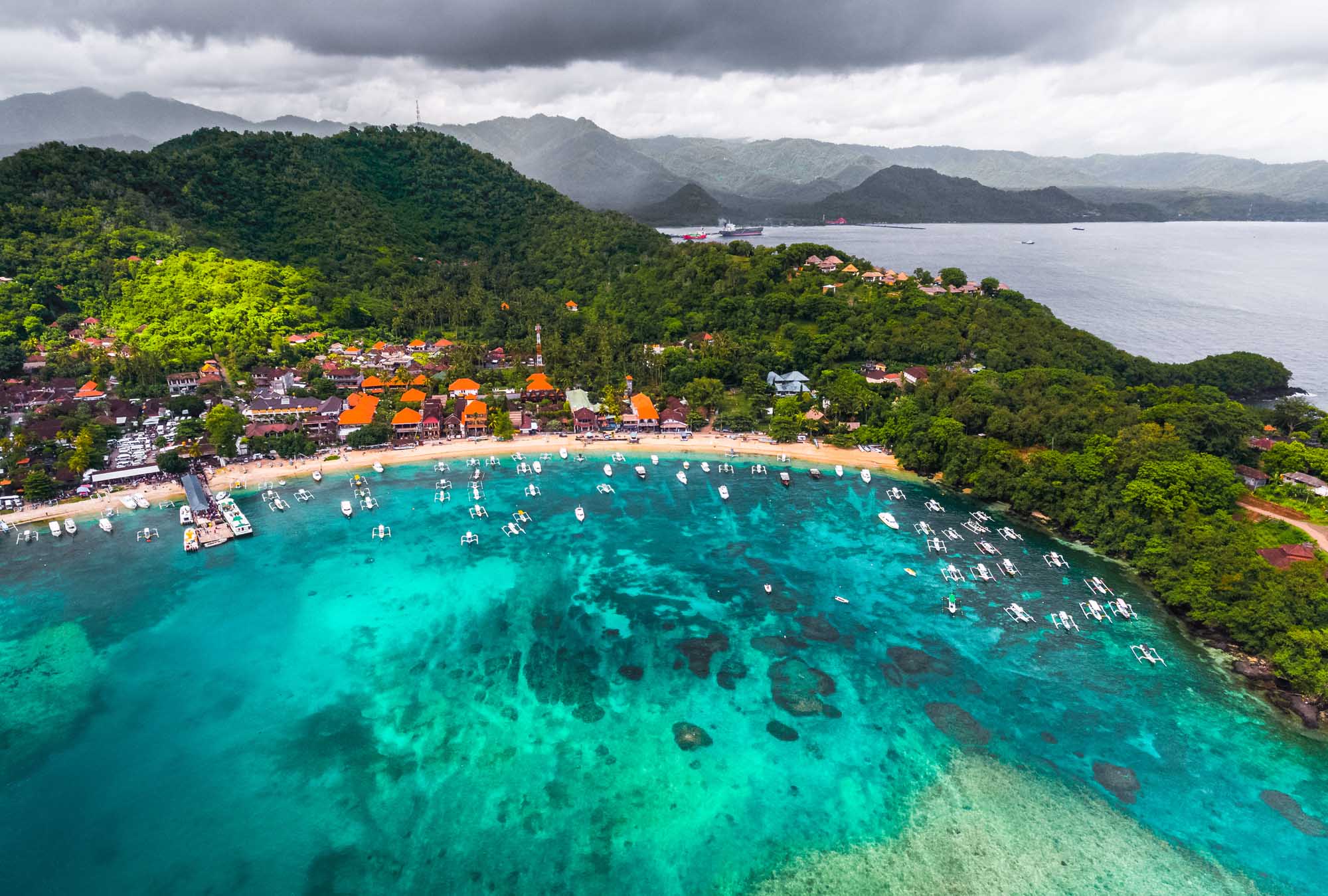 Village of Padang Bai, Bali, Indonesia