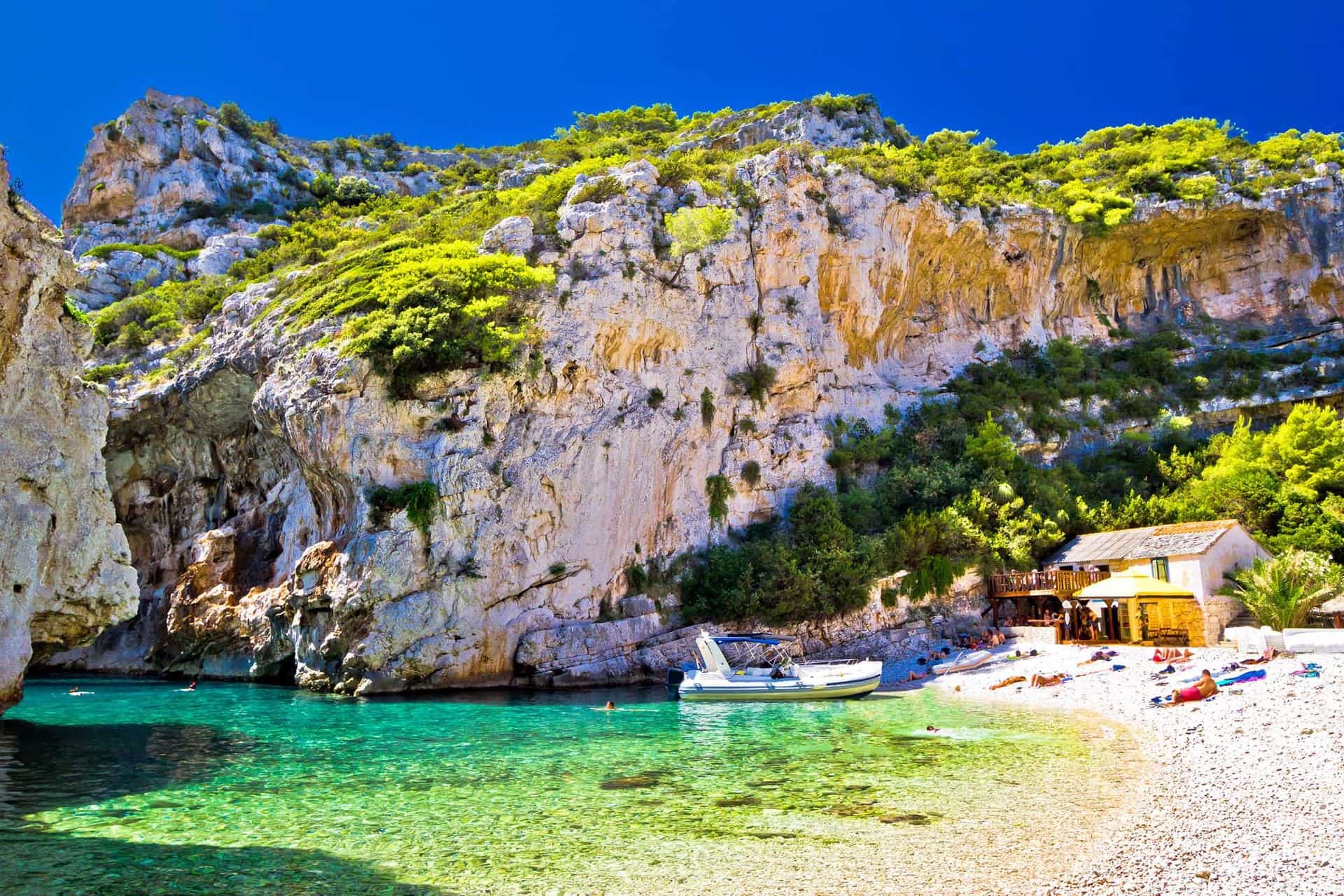 Amazing Stinva beach of Vis island, Dalmatia, Croatia