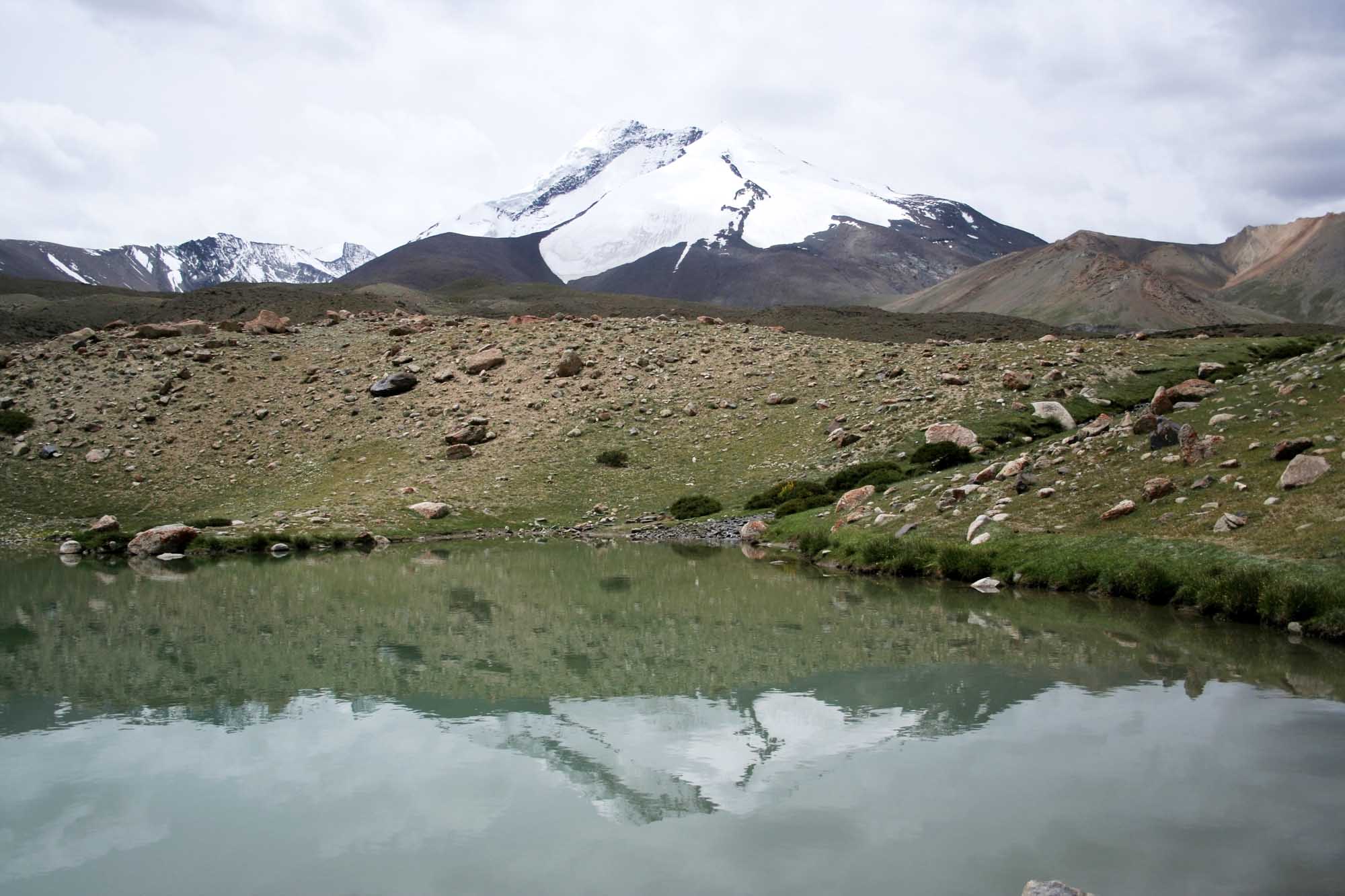 Mount Kang Yatze Reflection, Taken at Markha Valley, Ladakh, Jammu & Kashmir, India.