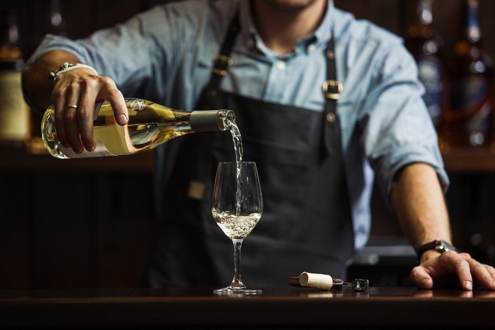 Wine being poured