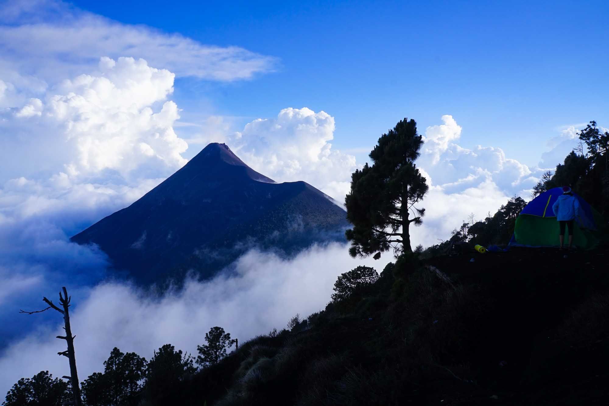 Hiking Fuego and Acatenago Active Volcano In Guatemala