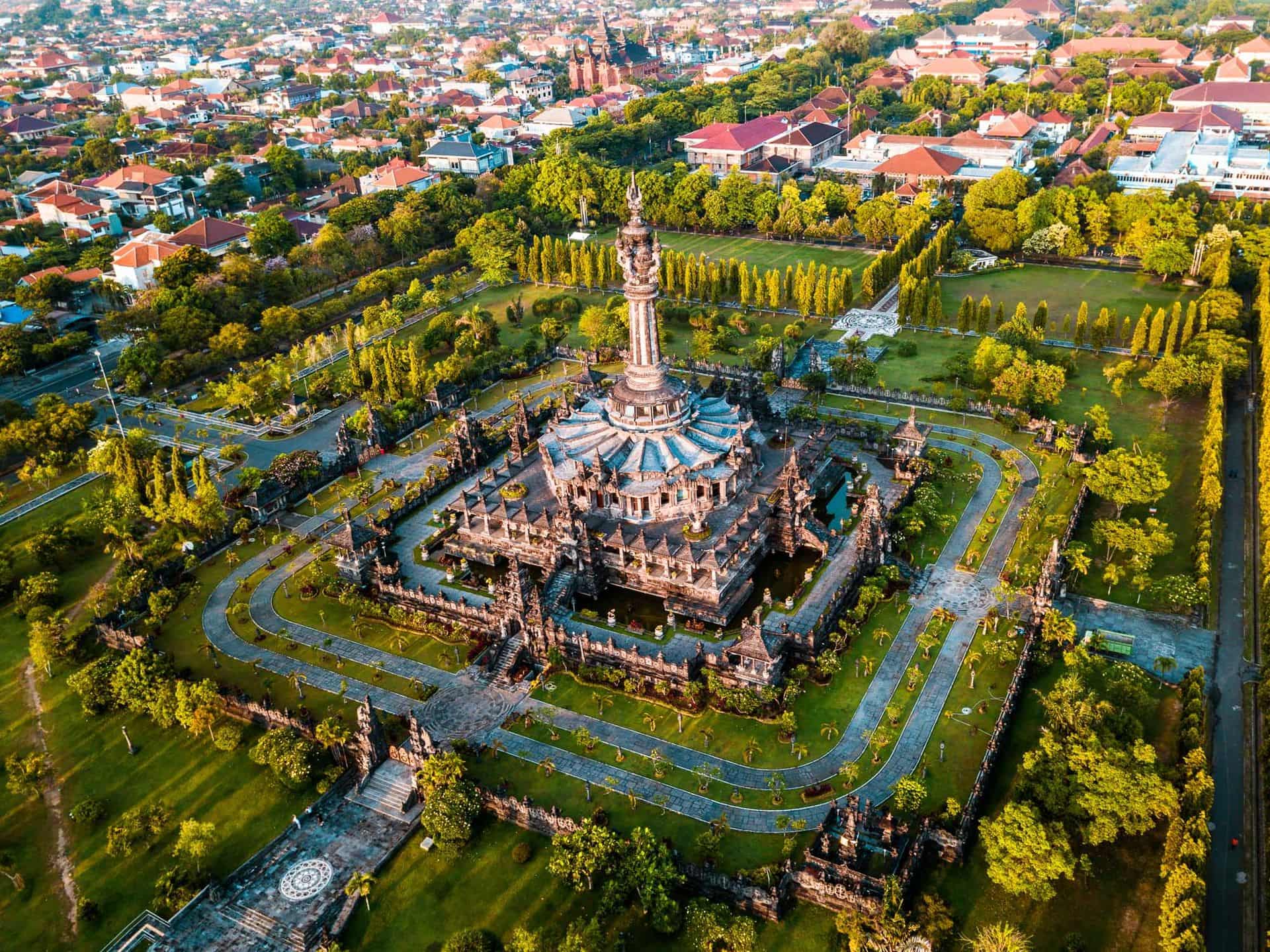 Bajra Sandhi Monument. Symbolize the struggles of the Balinese people throughout history. Located in front of the Bali Governor's Office in Denpasar, Bali, Indonesia