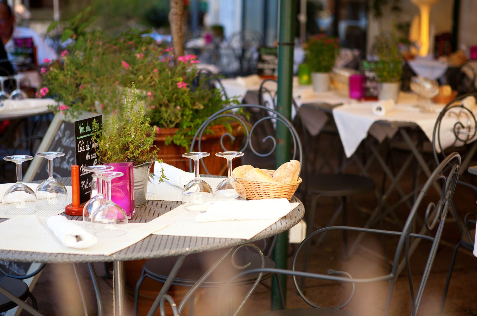 Traditional French street cafe