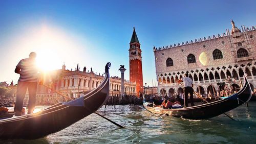 Piazza San Marco in Venice with Gondola