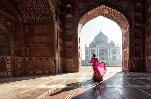 Woman at Taj Mahal, Agra, India © SasinTipchai/Shutterstock