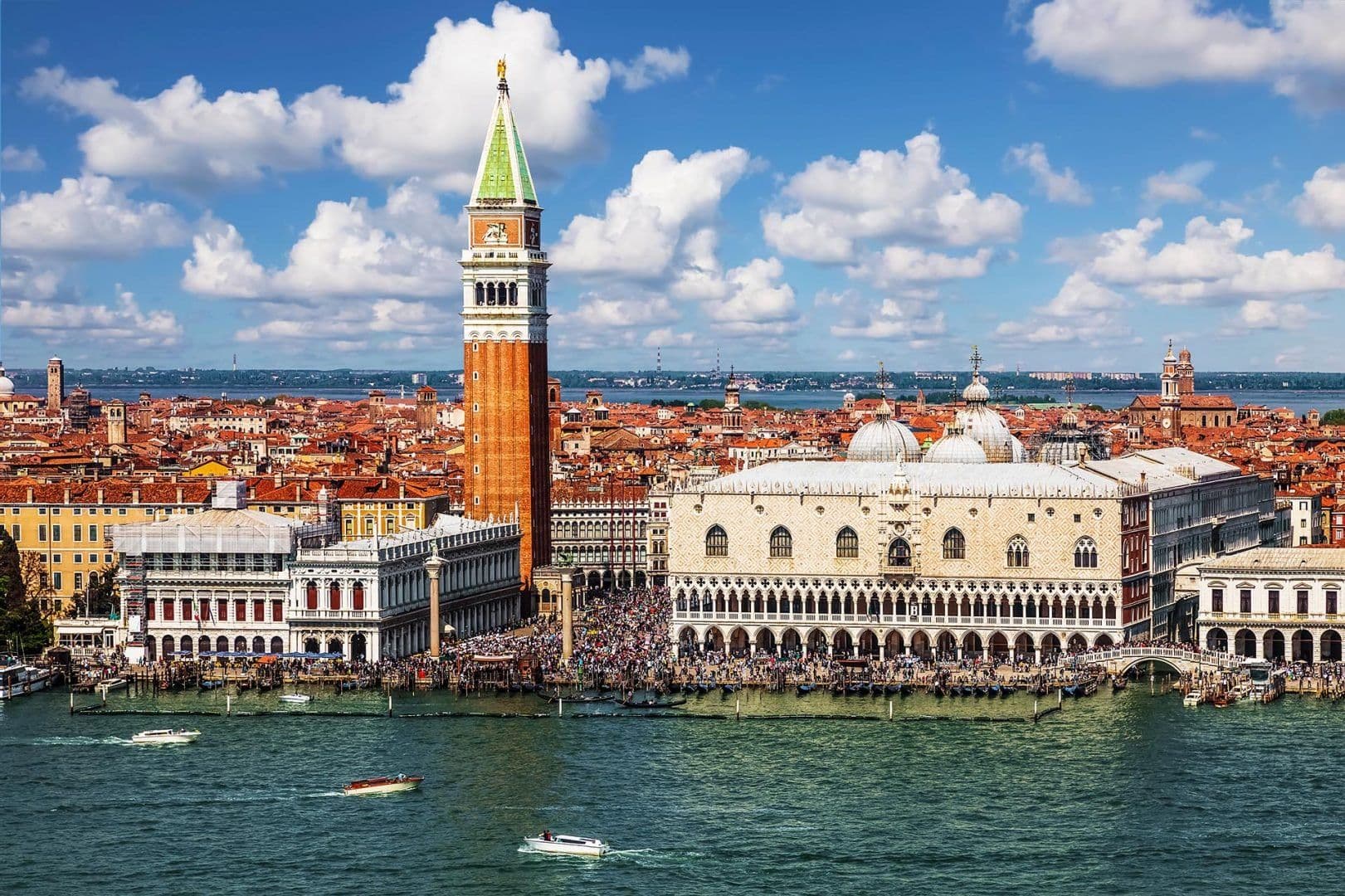 St Mark's square from the Grand canal. Venice, Italy