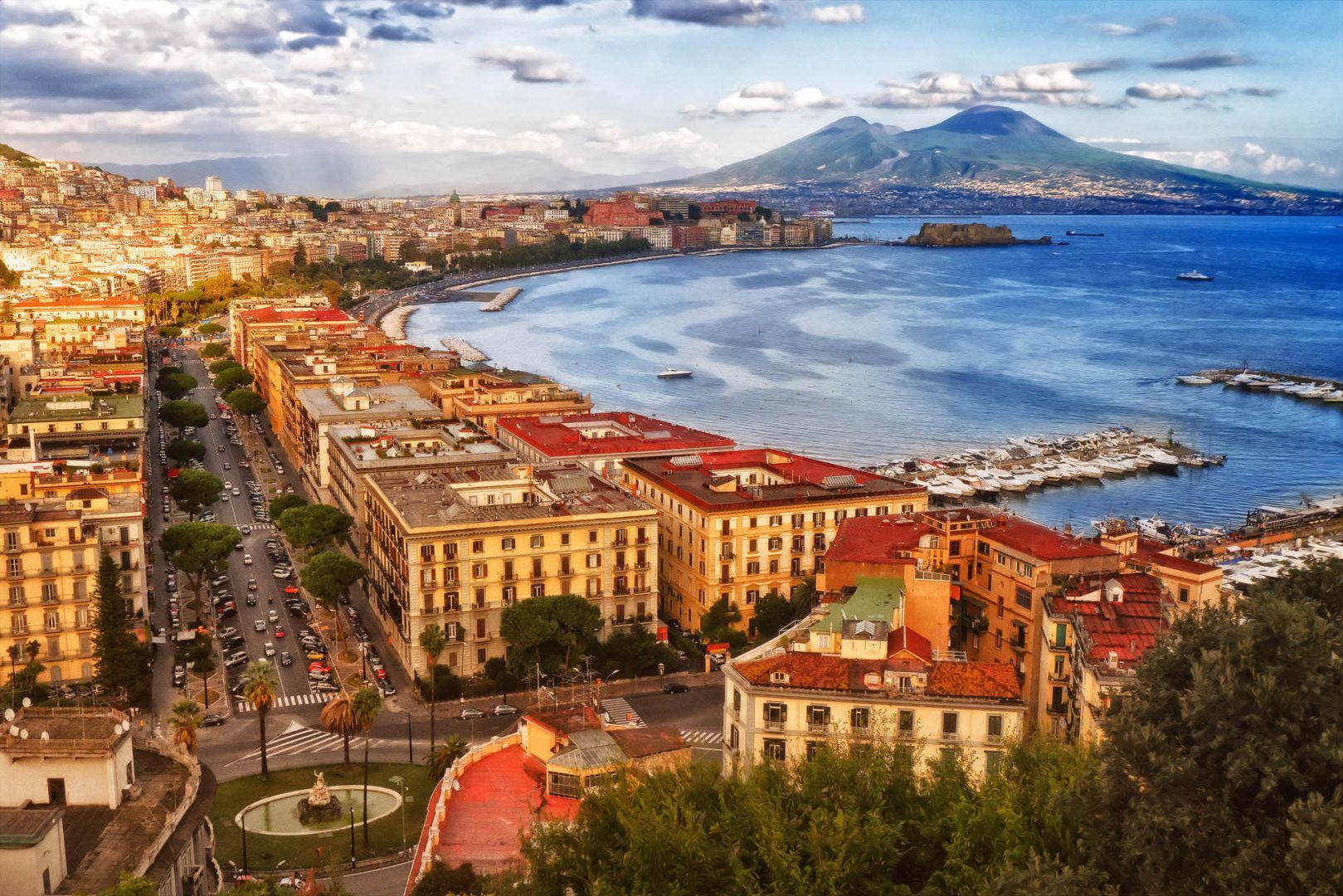 Mount Vesuvius overlooking Naples 